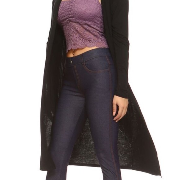 NEW with tags Classic Open Front long Cardigan black lightweight - Picture 3 of 4